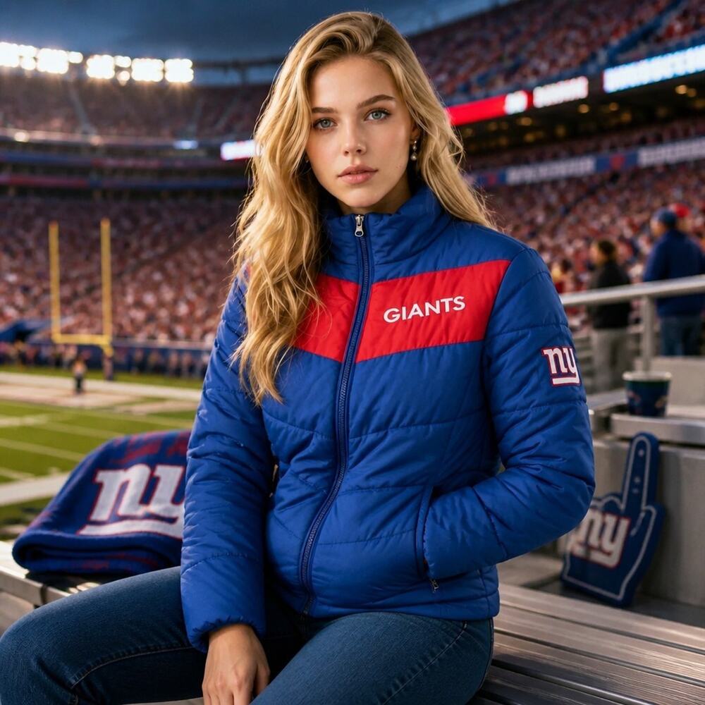 NWOT NFL G-iii NY Giants Women's Puffer Jacket Size Medium